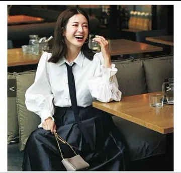 쓰리 스퀘어 펄 보타이 블라우스 네이비 유치원 입원 졸업식 사립