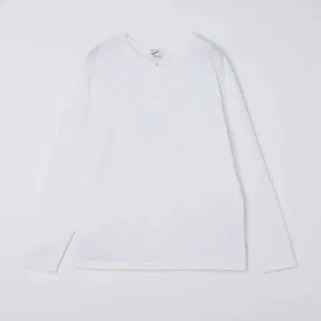 [ 새상품 ] Bonfil 헨리넥 긴팔 티셔츠 화이트 L