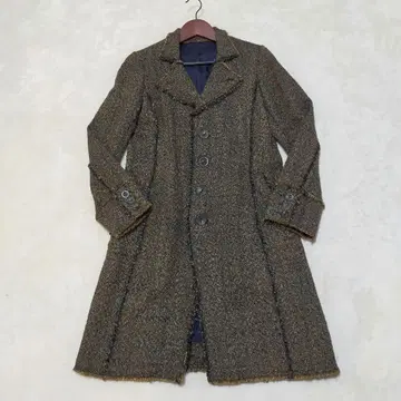 새상품급 pas de calais 38 롱 트위드 코트