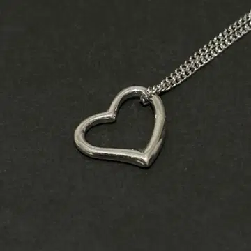 컨디션 최상 목걸이 오픈 하트 실버925