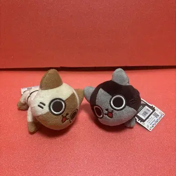 몬헌 아이루와 메라루 마그넷 봉제 인형 길이 약 12cm