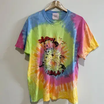 이로지카케 irojikake 타이 다이 염색 프론트 프린트 티셔츠