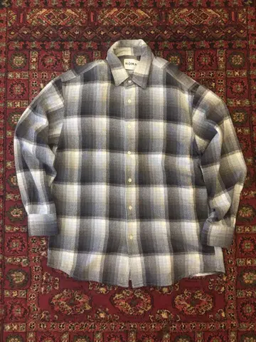 NOMA T.D. 플란넬 플래드 셔츠 옴브레 셔츠