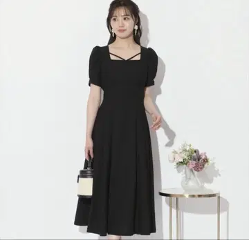 WILLSELECTION 하이웨스트 턱 플레어 원피스