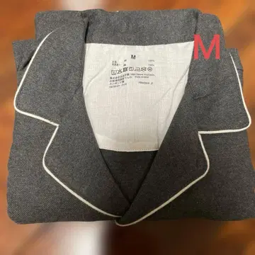 [미사용] 겨드랑이에 솔기가 없는 플란넬 파자마 신사 M 차콜 그레이