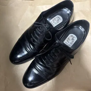 블랙 가죽 드레스 신발 25.6cm