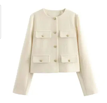 ZARA 아이보리 테일러드 자켓 L