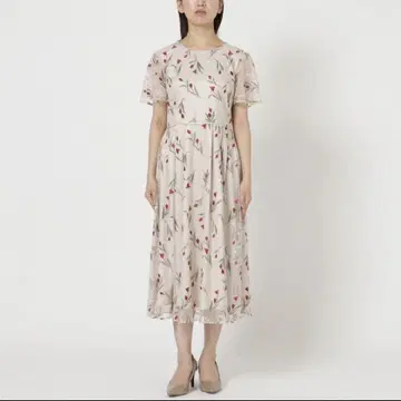 Rose Tiara 원피스 튤립 자수 원피스 여성용