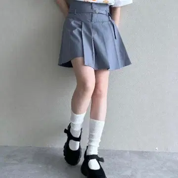 PAGEBOY 턴백 숏팬츠 그레이