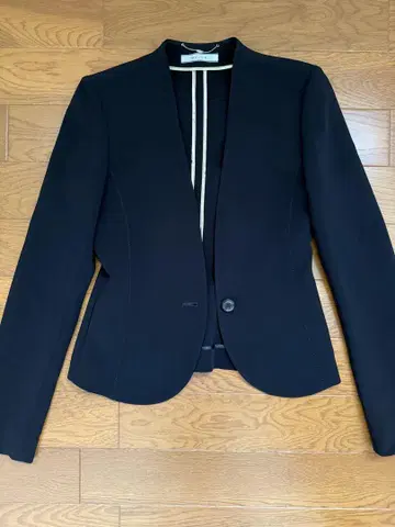 BEIGE, 노카라 자켓 블랙 사이즈 0