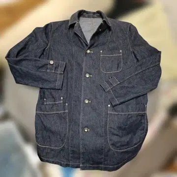 TK 다케오 키쿠치 린넨 혼방 DENIM 롱 커버올