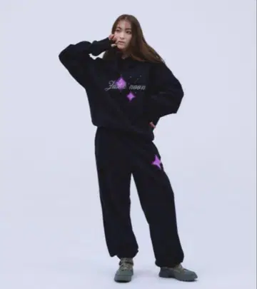 just a noon 맨투맨 셋업 블랙 나카마치 아야
