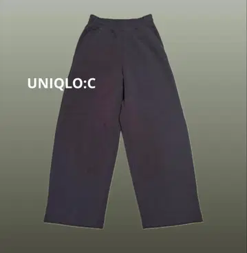 UNIQLO 맨투맨 와이드 팬츠 UNIQLO C 브라운 와인