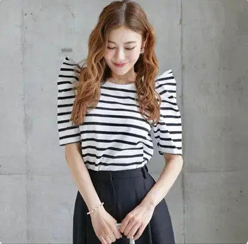 [ 익명 배송 ] OBLI 반팔 보더 티셔츠