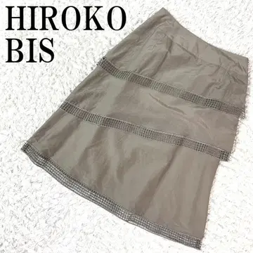 택 포함 새상품 HIROKO BIS 스커트 그레이 베이지 7 B5067
