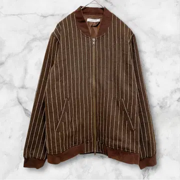 어반 리서치 * 자켓 블루종 긴팔 스트라이프 집업 브라운