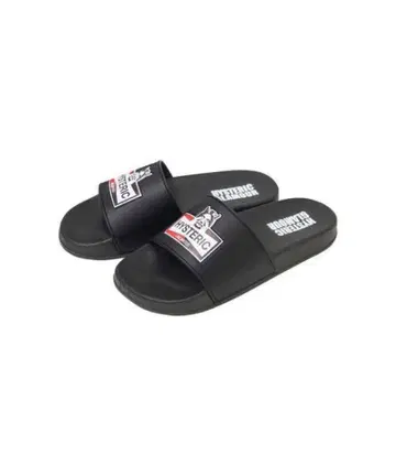 HYSTERIC GLAMOUR 블랙 슬라이드 샌들