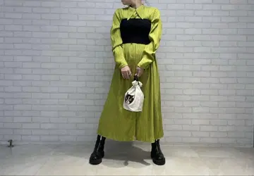 three for time 뷔스티에 부착 원피스