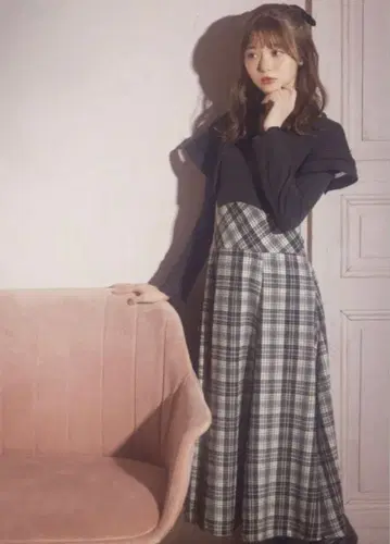 TOCCO 도킹 원피스 코르셋풍 리브 라메 S 블랙