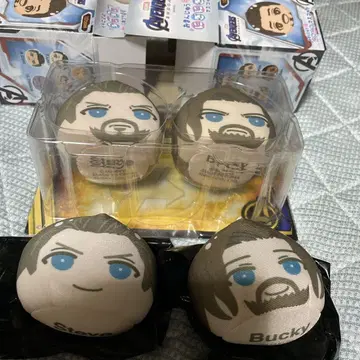 스티브 버키 4개 세트 마블 오만쥬니기니기 마스코트