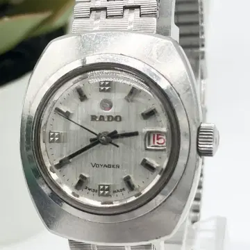 작동 RADO Voyager 자동 와인딩 손목시계 연마 세척 완료 A42