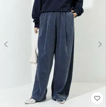 FREAK'S STORE 셔닐 데님 미기모 이지 팬츠