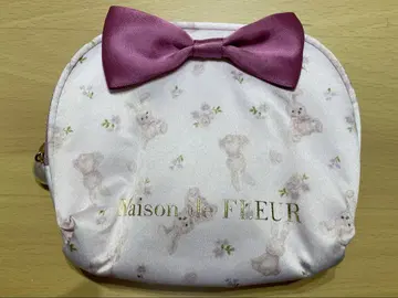 Maison de FLEUR 토끼 패턴 파우치 핑크