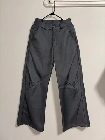 변형 와이드 팬츠 그레이