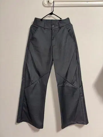 변형 와이드 팬츠 그레이