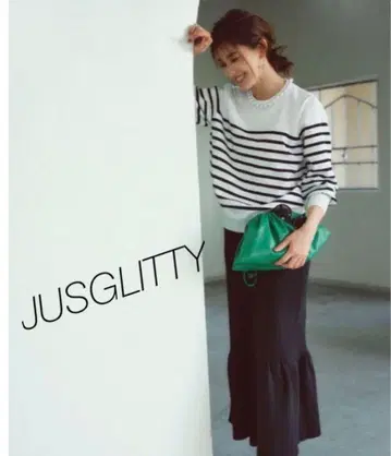 JUSGLITTY 플레어 롱 스커트