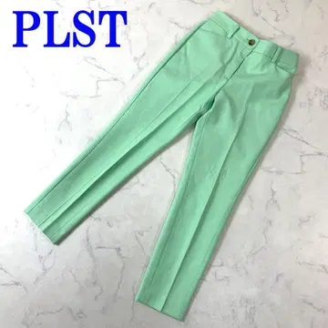 PLST 플라스테 슬랙스 팬츠 그린 코튼 XXS C3110