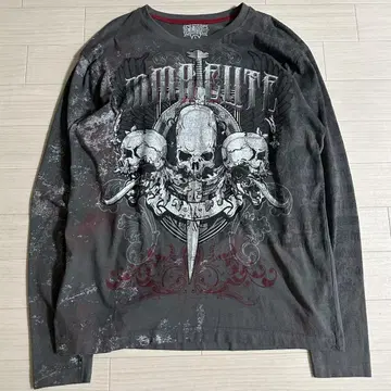 mma elite affliction 스컬 그래픽 긴팔 sk8