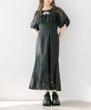 OLIVE des OLIVE 바스트 오픈 원피스 블랙
