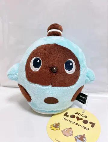 푹신푹신 LOVOT 풀백 봉제 인형 라이트 블루