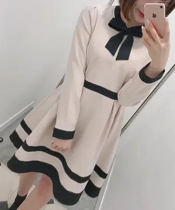 evelyn 바이컬러 라인 OP