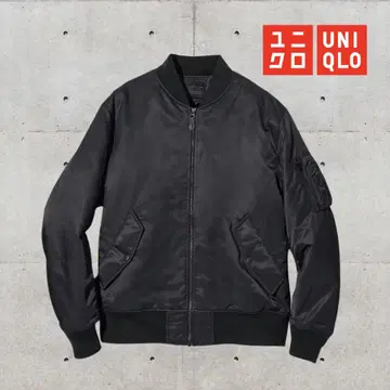 UNIQLO 블랙 MA-1 플라이트 자켓