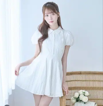 Rosemuse Cotton lace flare mini 원피스