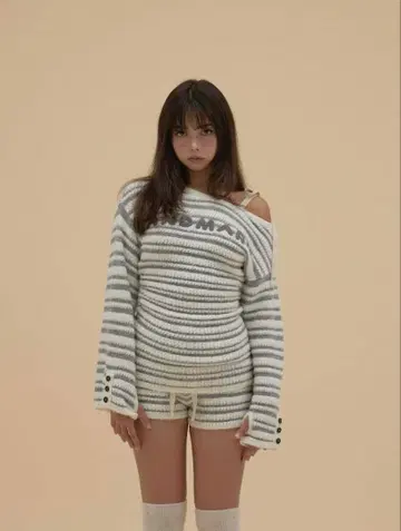 andmary Connie one shoulder set up gray