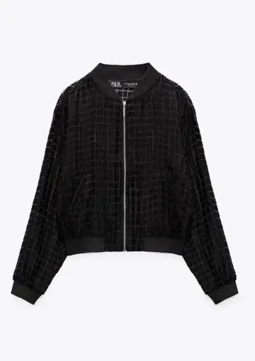 구제 의류 ZARA 블랙 봄버 자켓 opium