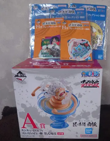 원피스 복권 장인의 계보 패극 A상 루피, 러버 컬렉션 3종 스티커 2종