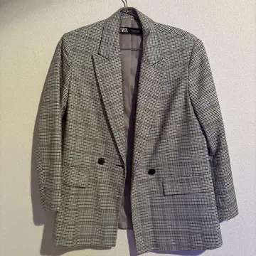 ZARA 체크 무늬 자켓