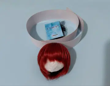 인형용 가발 약 7~8인치 보르도