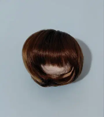 인형용 가발 약 9~10인치 브라운+메쉬