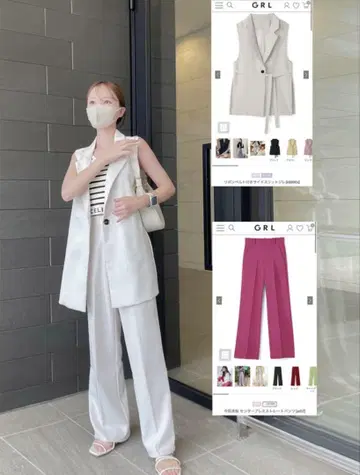 미사용 새상품*GRL(그레일) 인기 상품 셋업 블랙