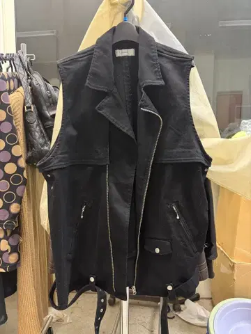 ADRER 빈티지 데님 오버라이더스 베스트