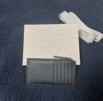 JIMMY CHOO 그레이 가죽 카드 케이스