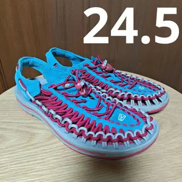 KEEN 스포츠 샌들 24.5cm 파랑/빨간색