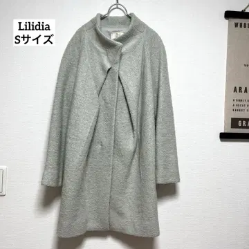 Lilidia 노카라 코트 아이스 그린 S 사이즈 고급