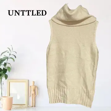zB1136 [ M ] UNTITLED 리브 니트 슬리브리스 터틀넥