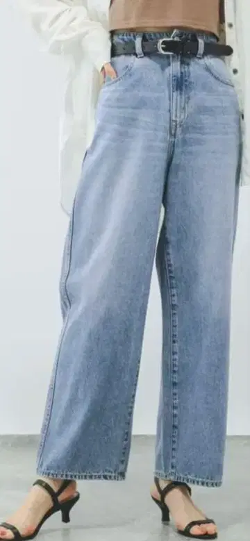 글로벌 워크 GOOD 데님 배기 팬츠 L